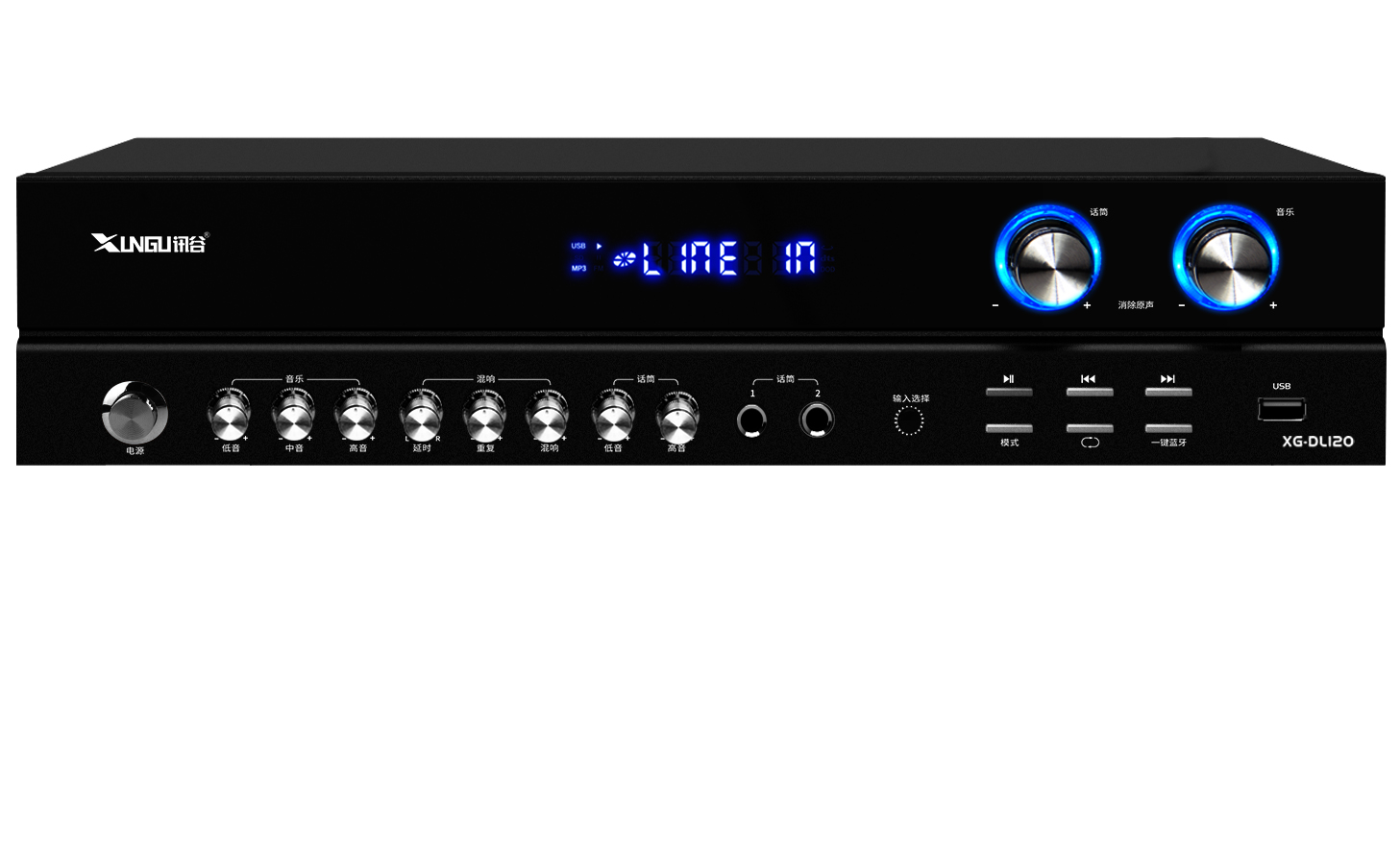 Bluetooth Power Amplifier 120W×2 for Karaoke & Commercial Audio