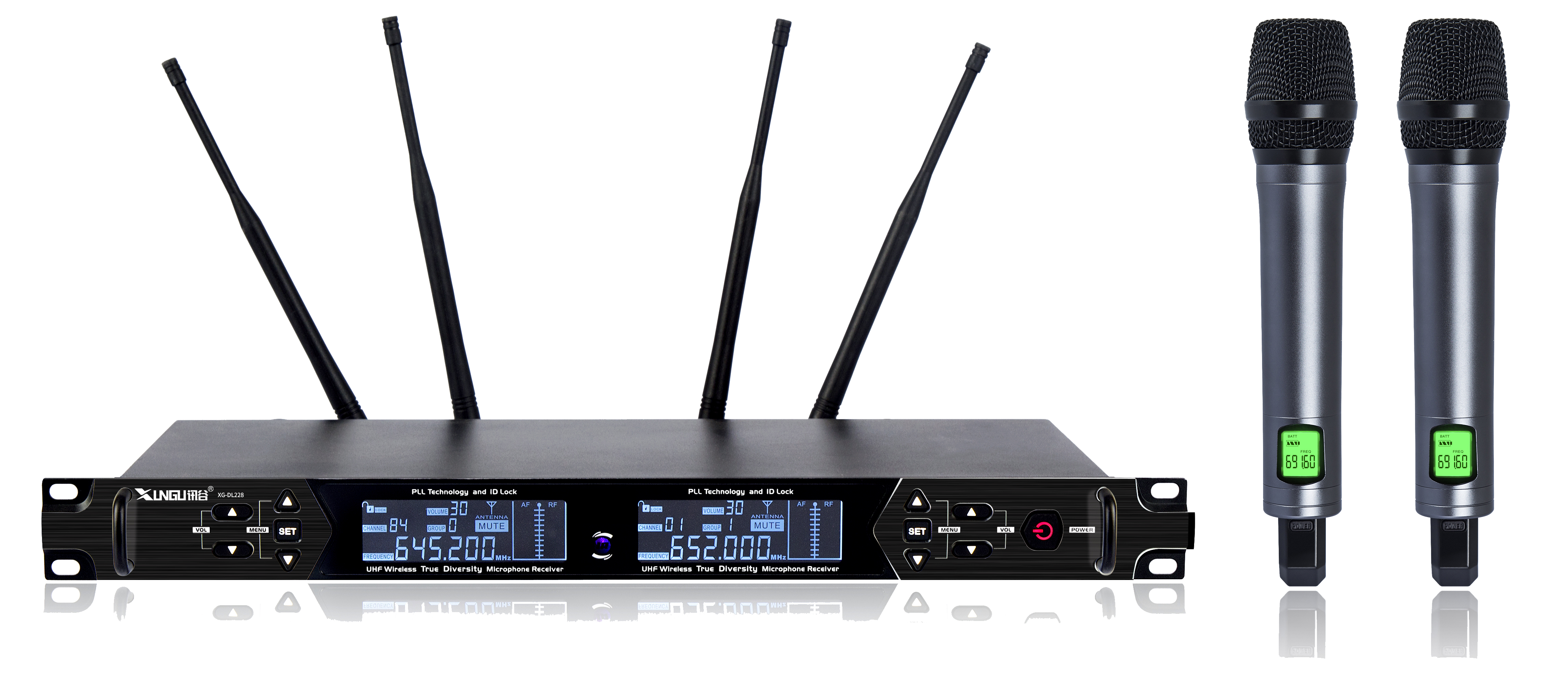 UHF Wireless Dual-Channel KTV Microphone System | 200 Channels